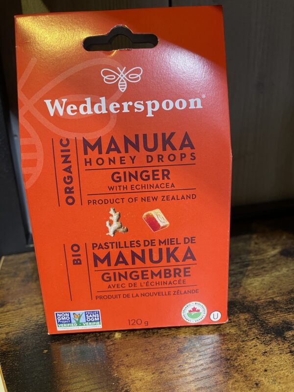 Wedderspoons-Organic-Manuka-Honey-Drops-Ginger-120g