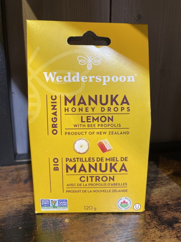 Wedderspoons-Organic-Manuka-Honey-Drops-Lemon-120g